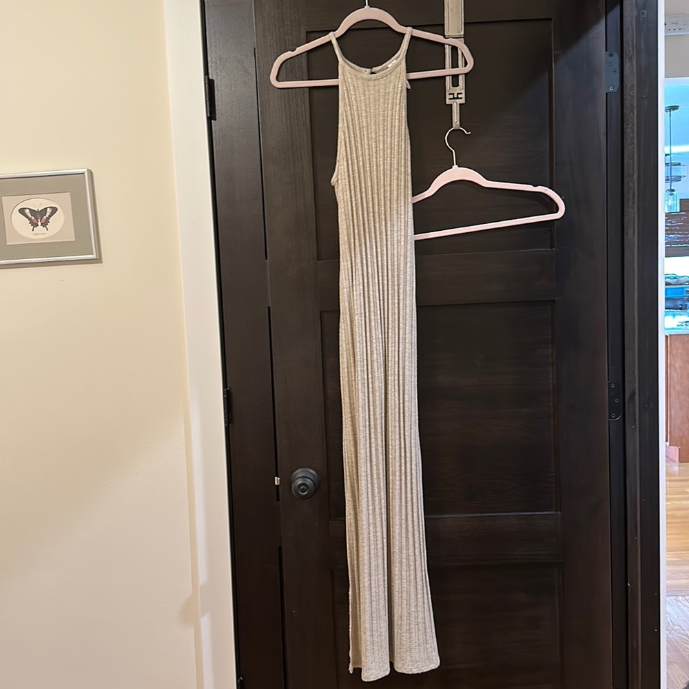 ANTHROPOLOGIE Amadi Brand Maxi Form Fitting Dress with Belt Tie